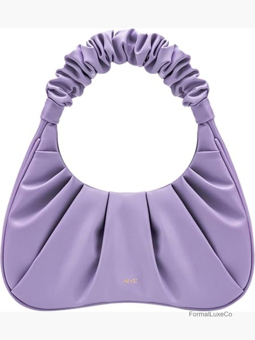 Vegan Leather Ruched Hobo Handbag with Magnet Closure